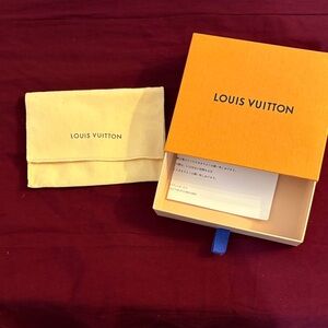Louis Vuitton Orange Box with Beige Pouch